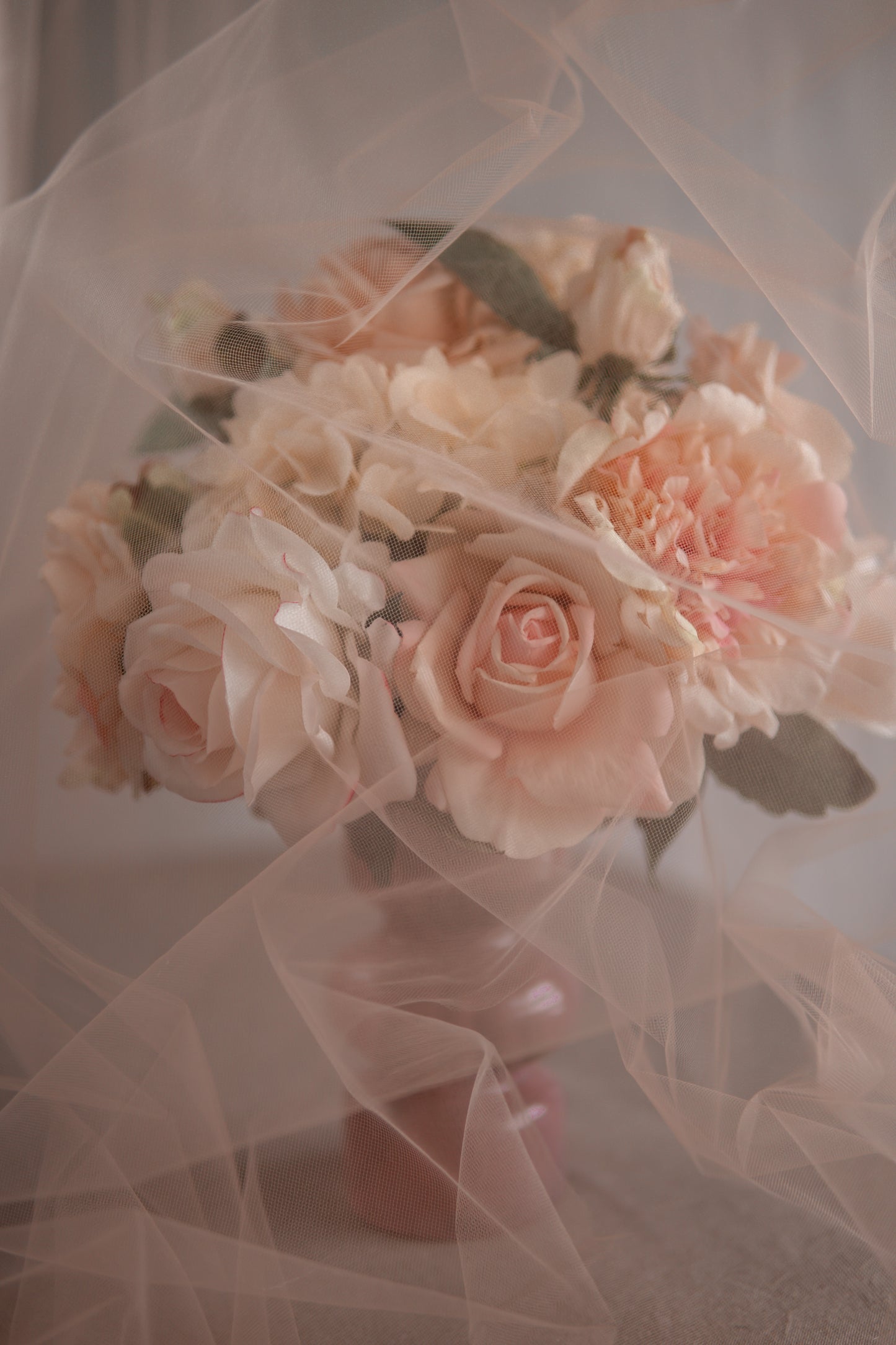Anthea Pink and Cream Real Touch Centerpiece – Lifelike Faux Wedding Flowers
