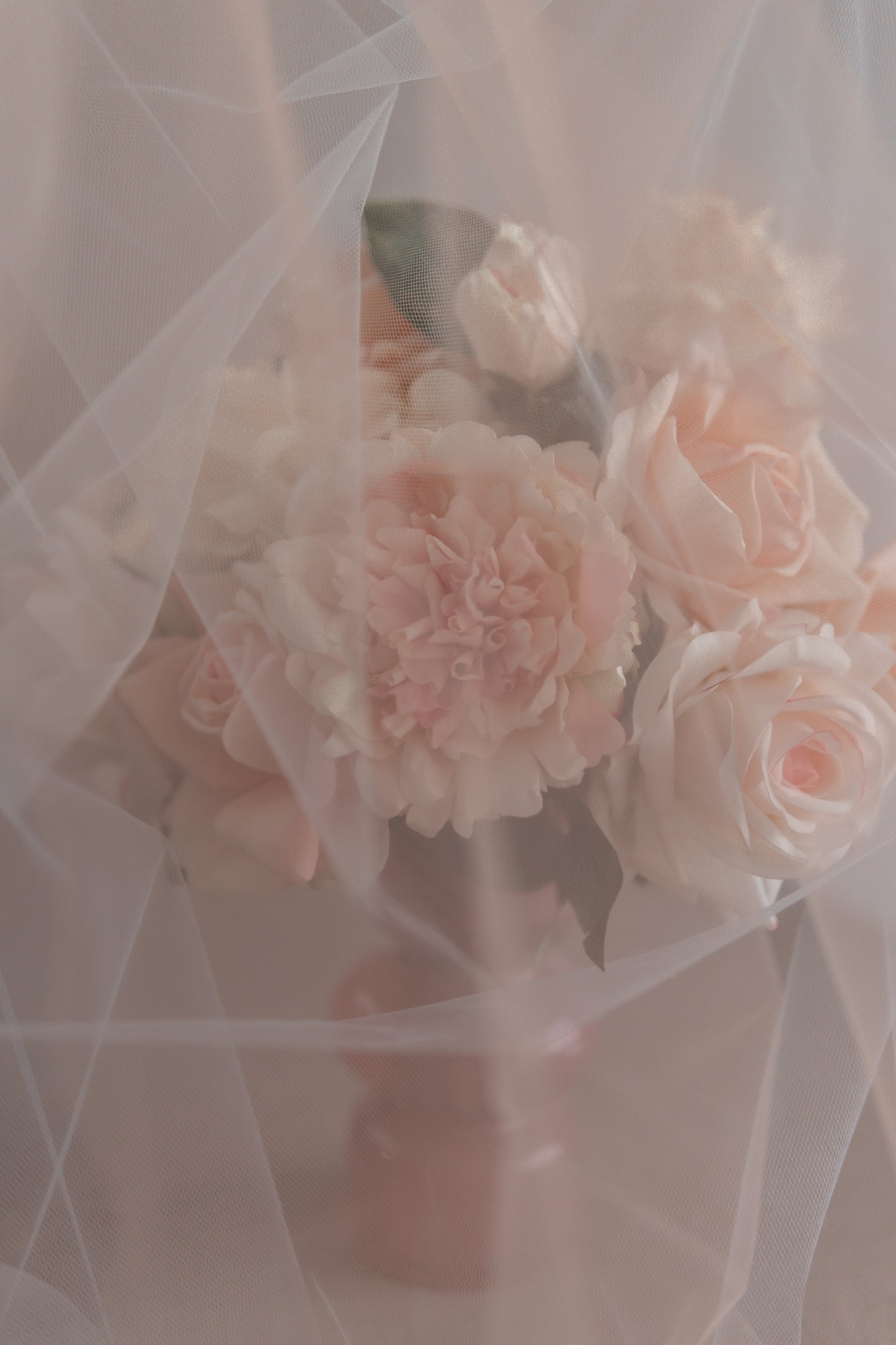 Anthea Pink and Cream Real Touch Centerpiece – Lifelike Faux Wedding Flowers
