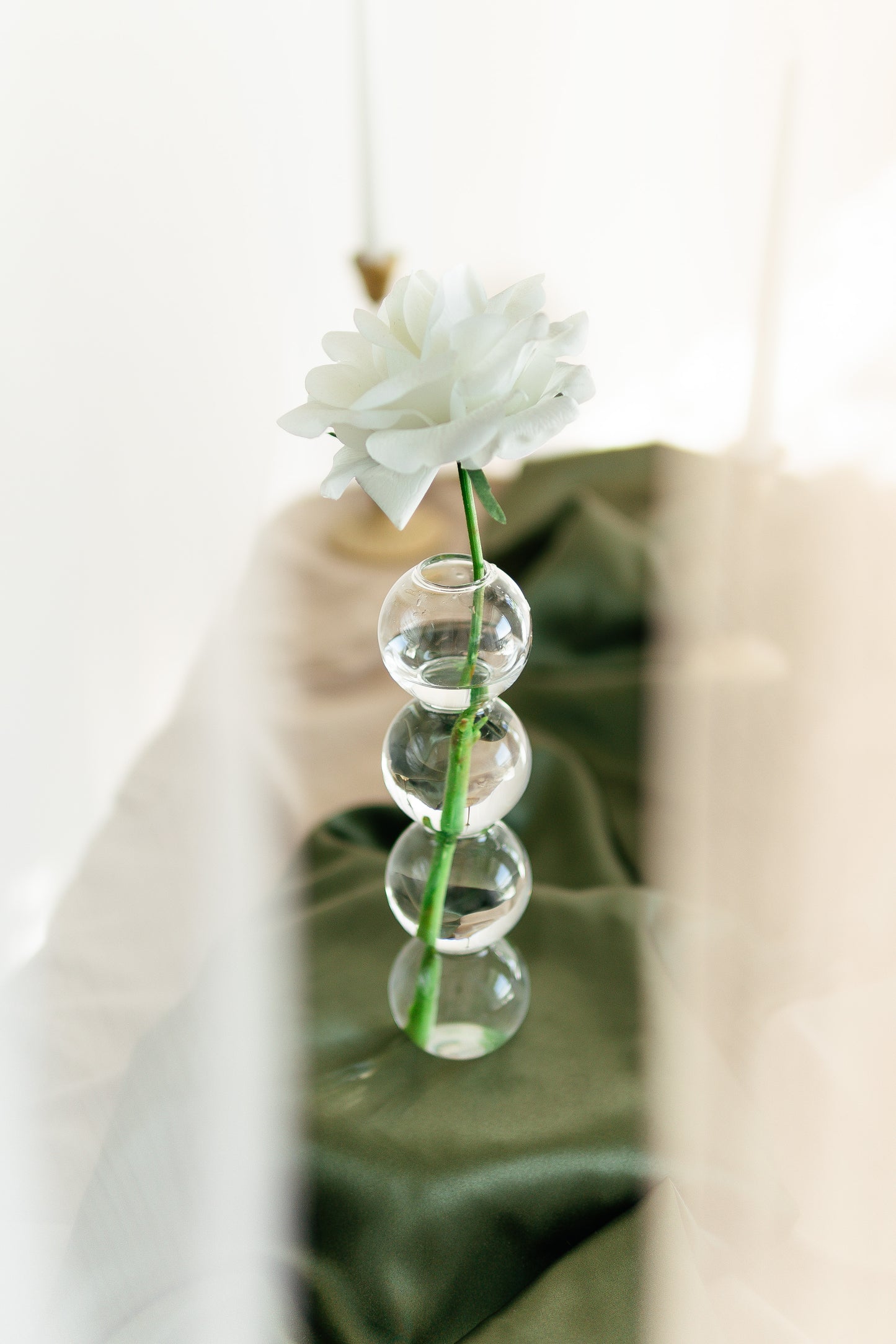 Venus Tall Bubble Glass Vase- Elegant Wedding Decor