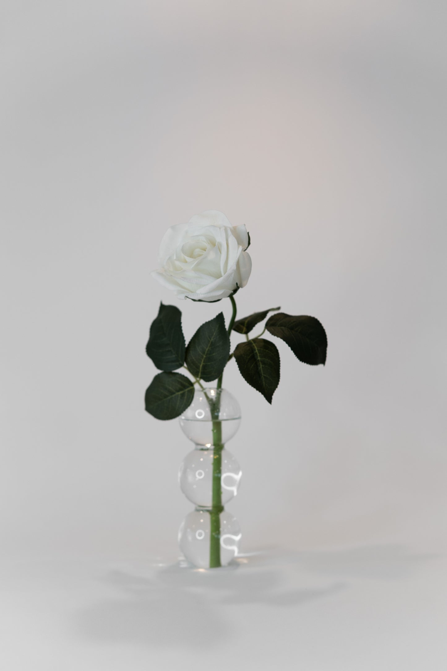 Grandiflora White Rose - Real Touch Artificial Rose for Weddings