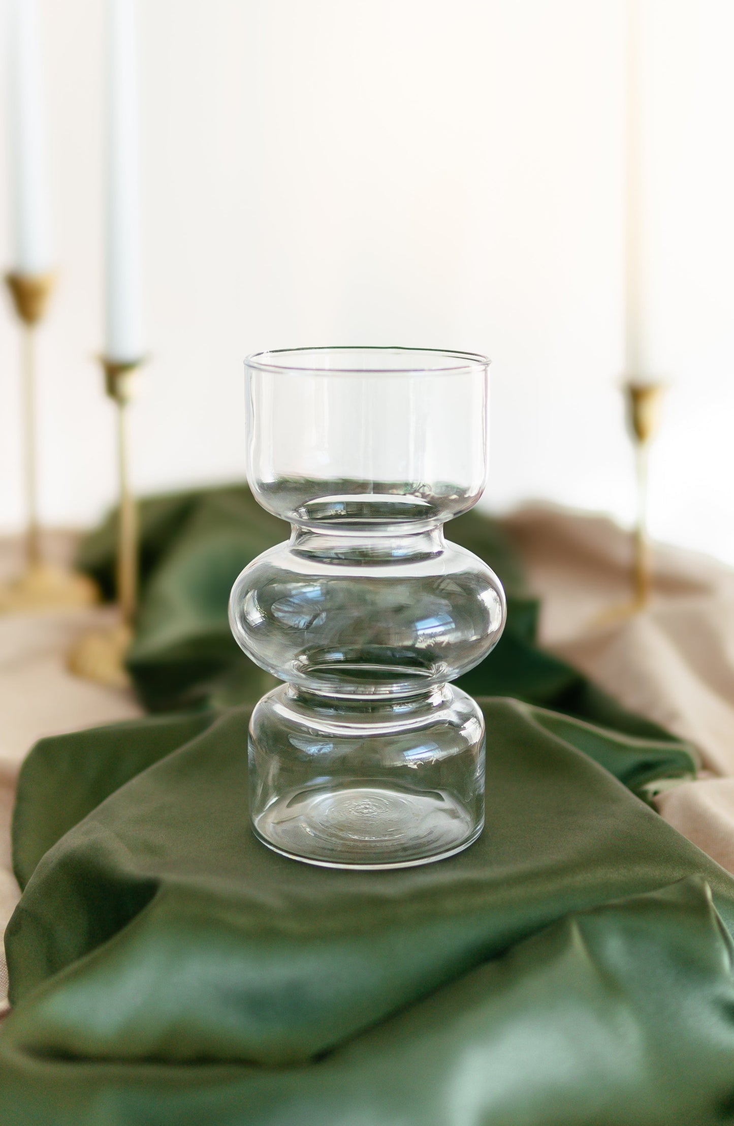 Thalia Crystal Clear Centerpiece Vase- Elegant Glassware for Weddings