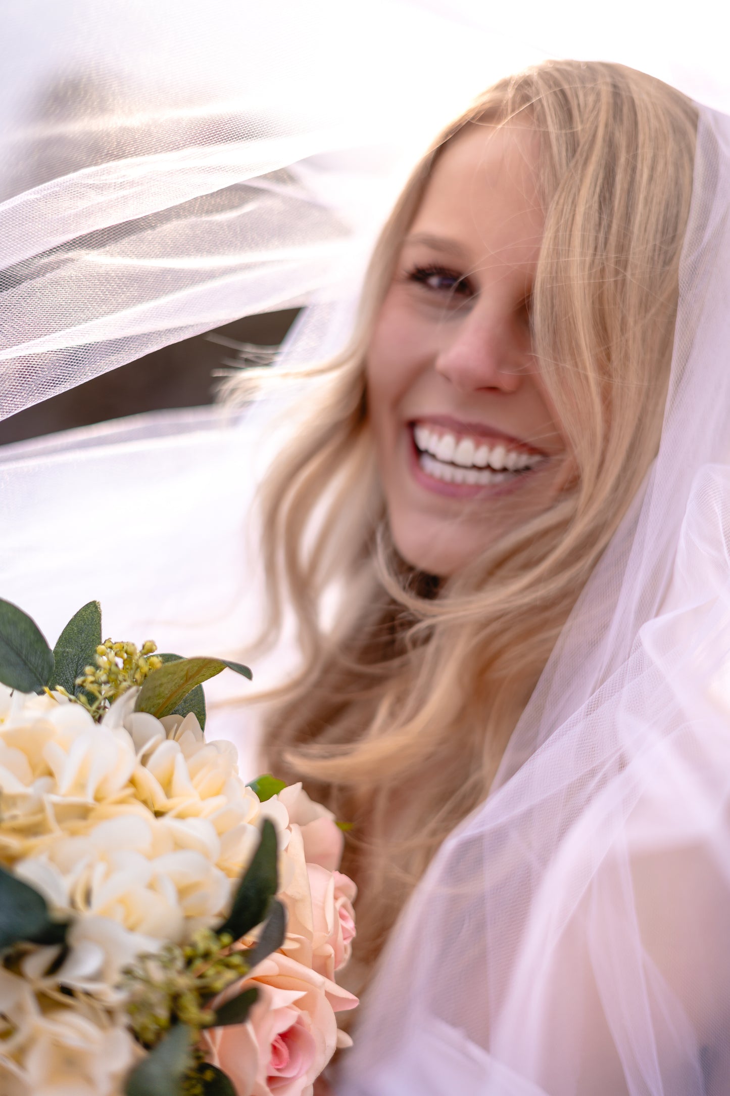 Anthea Pink and Cream Bridal Bouquet – Lifelike Faux Wedding Flowers