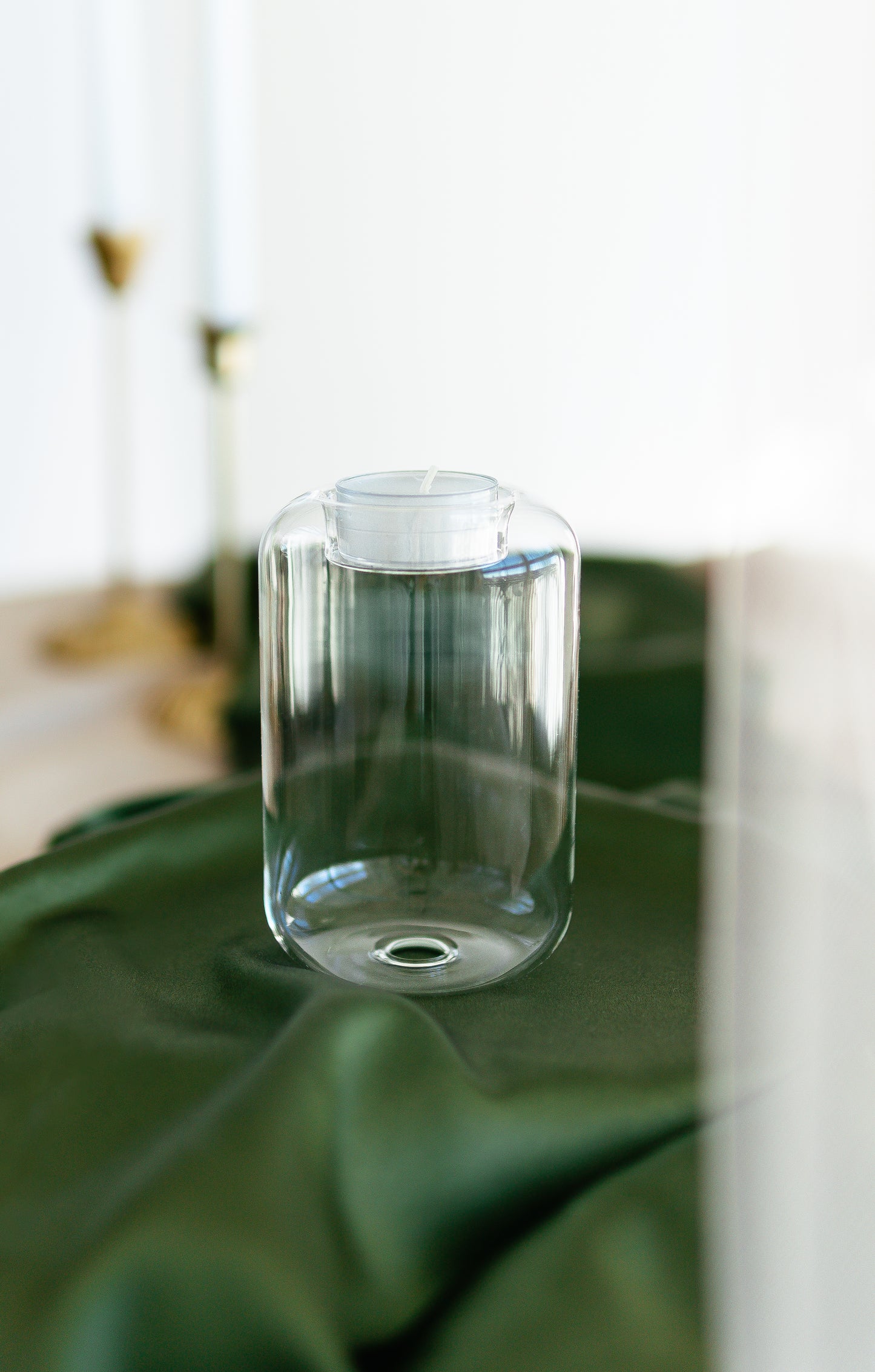 Selene Glass Tea Light Holder- Elegant Wedding Table Decor