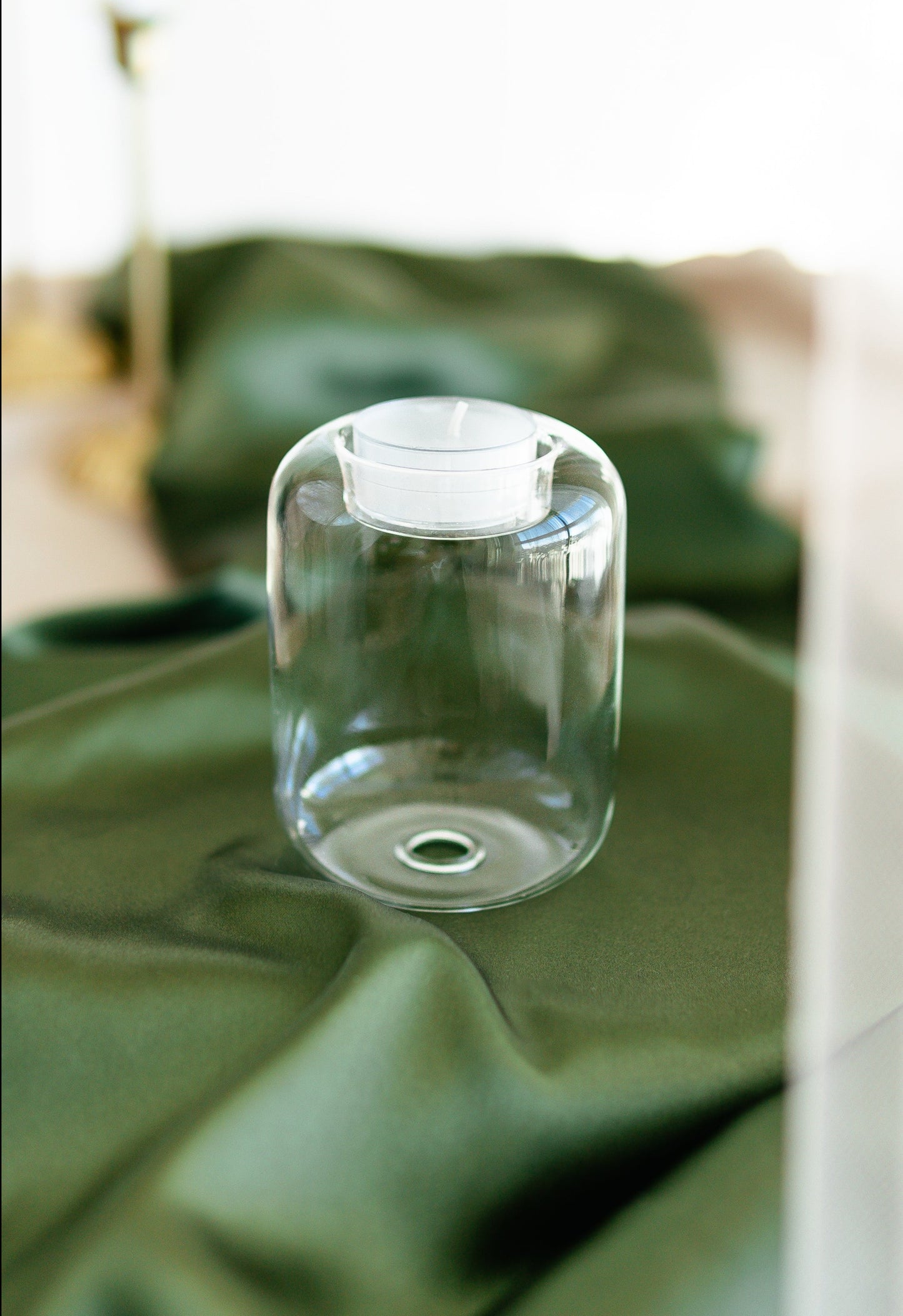 Selene Glass Tea Light Holder- Elegant Wedding Table Decor