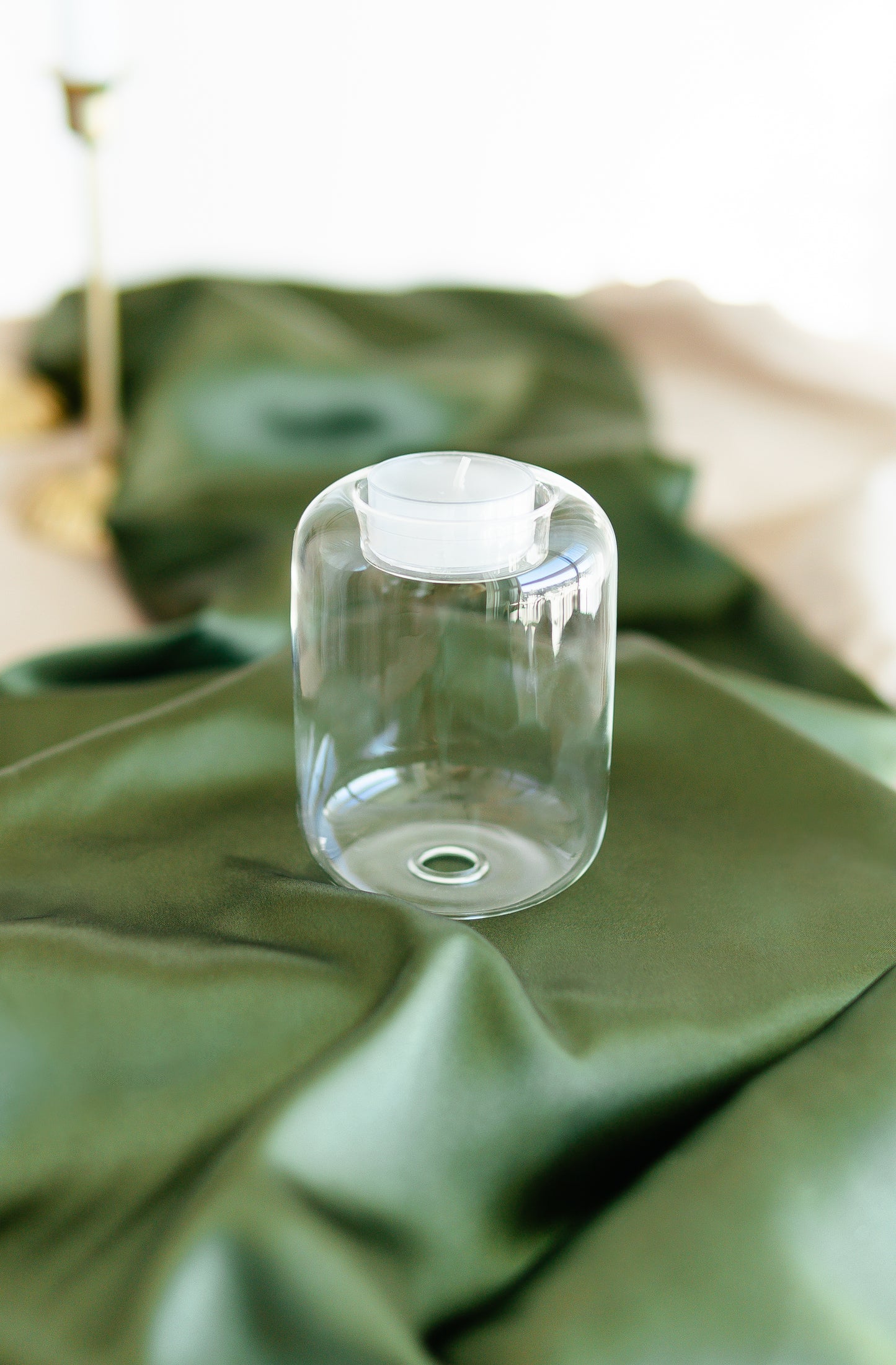 Selene Glass Tea Light Holder- Elegant Wedding Table Decor