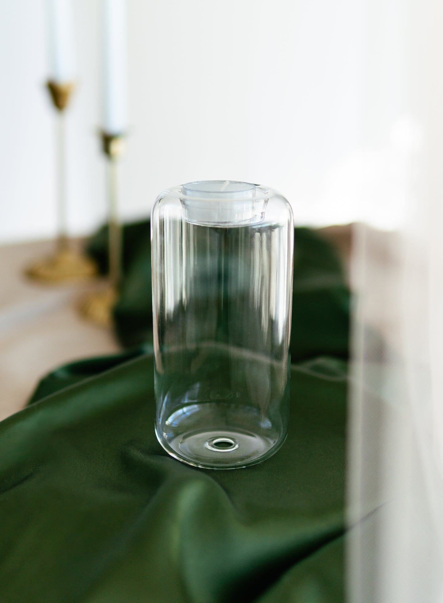 Selene Glass Tea Light Holder- Elegant Wedding Table Decor