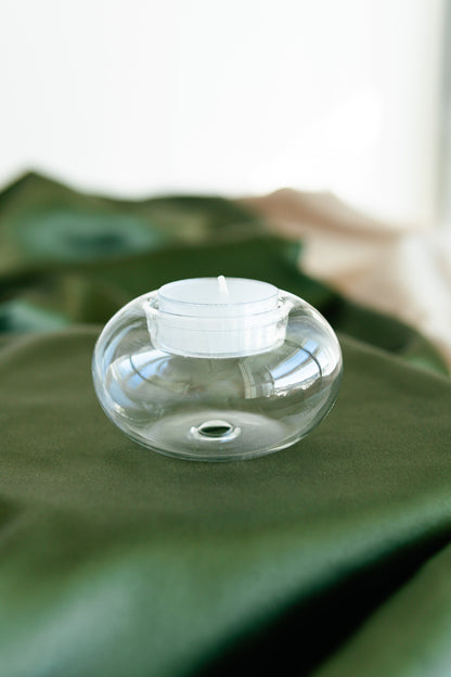 Gaia Tea Light Holder – Elegant Glass Candle Holder for Weddings