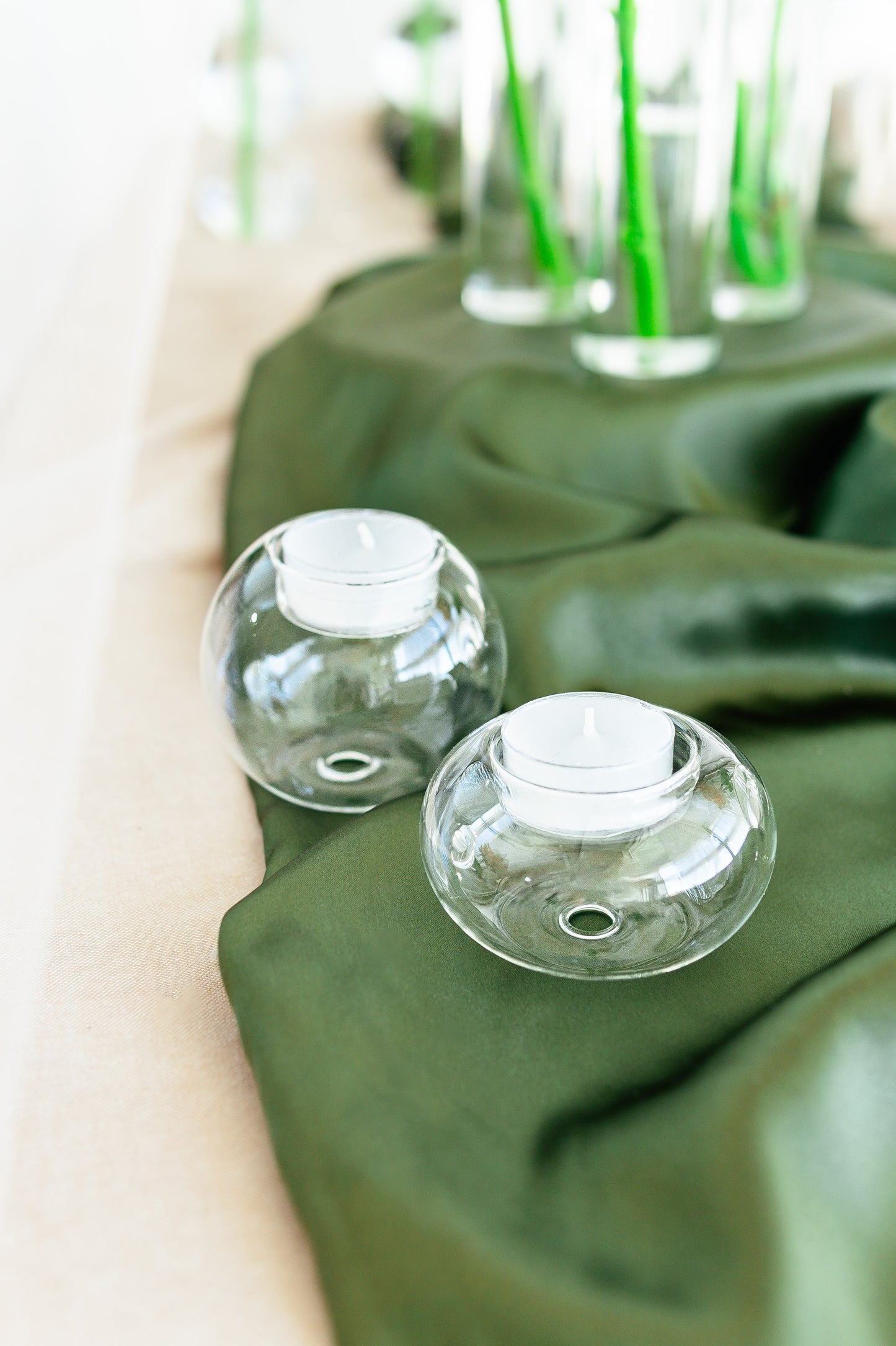 Gaia Tea Light Holder – Elegant Glass Candle Holder for Weddings