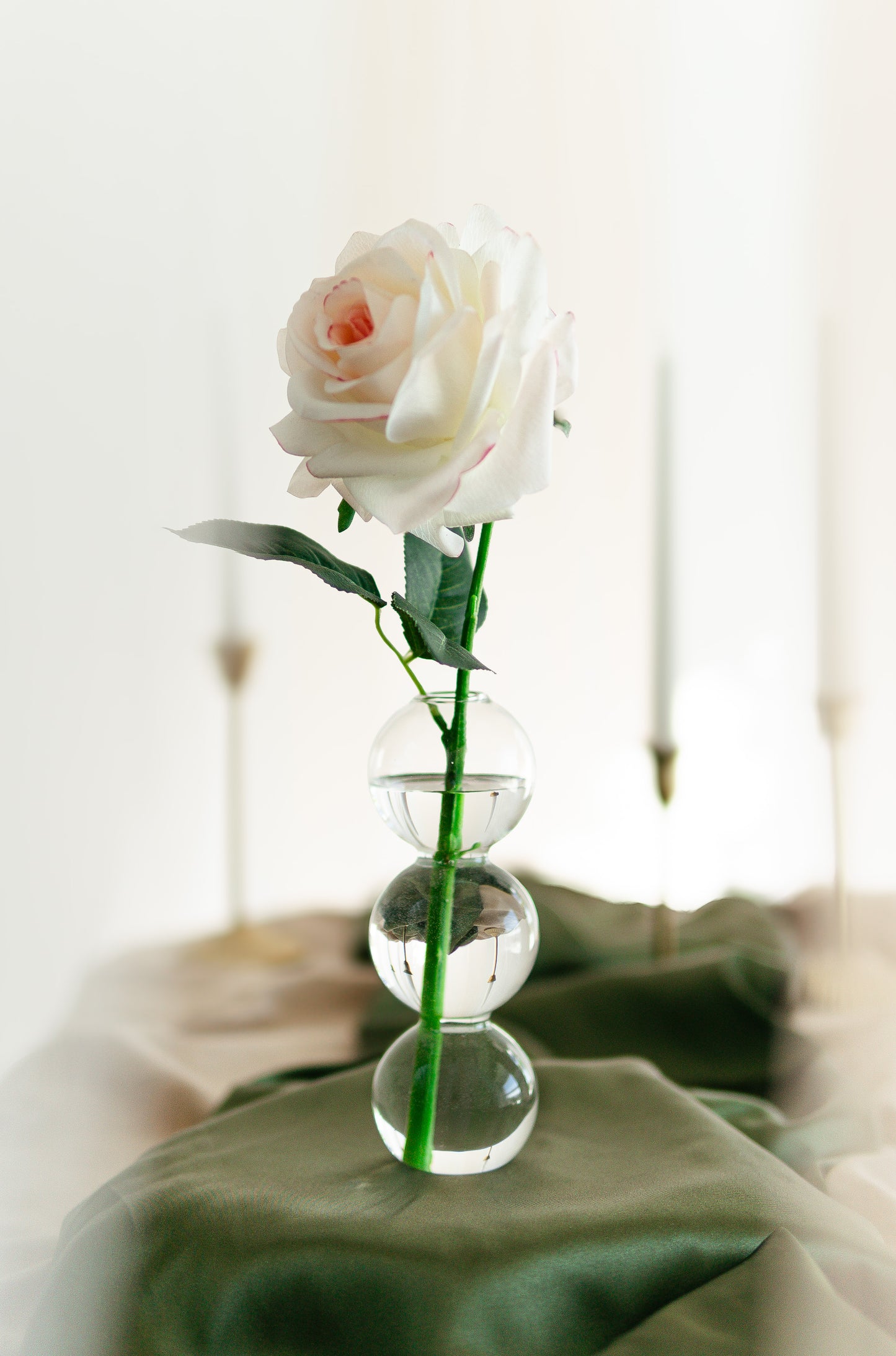 Alba Real Touch Faux Rose – Lifelike Artificial Wedding Flower