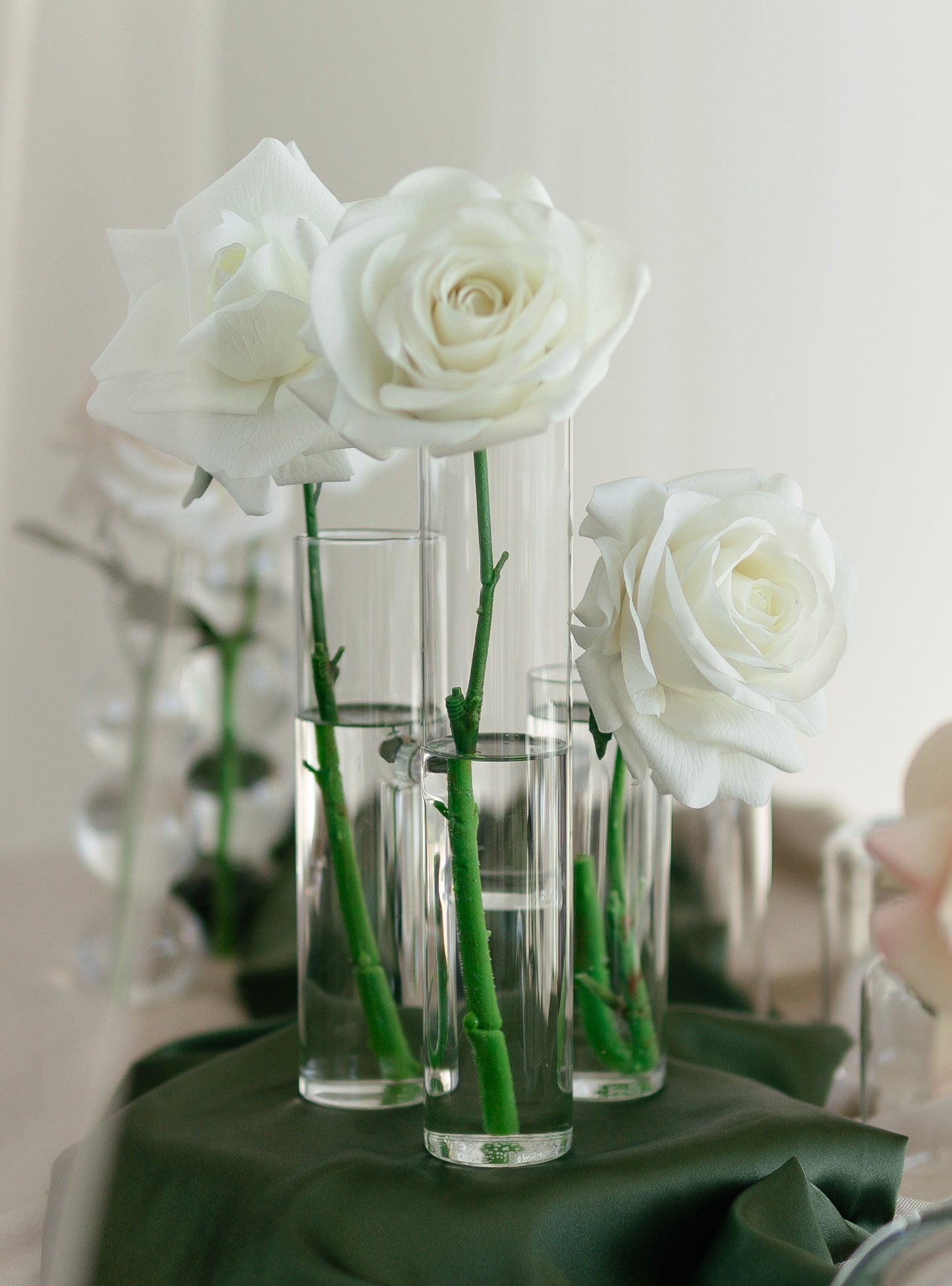 Grandiflora White Rose - Real Touch Artificial Rose for Weddings