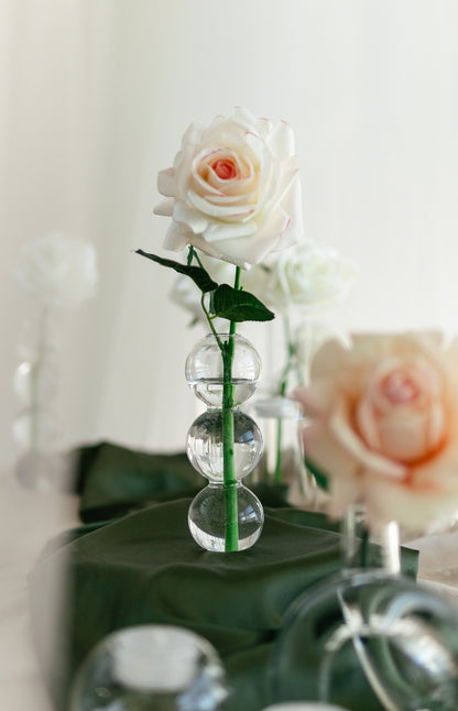 Venus Short Bubble Glass Vase- Elegant Wedding Decor