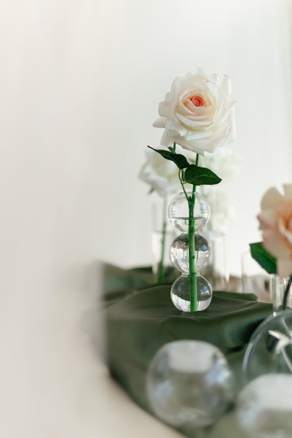 Venus Short Bubble Glass Vase- Elegant Wedding Decor