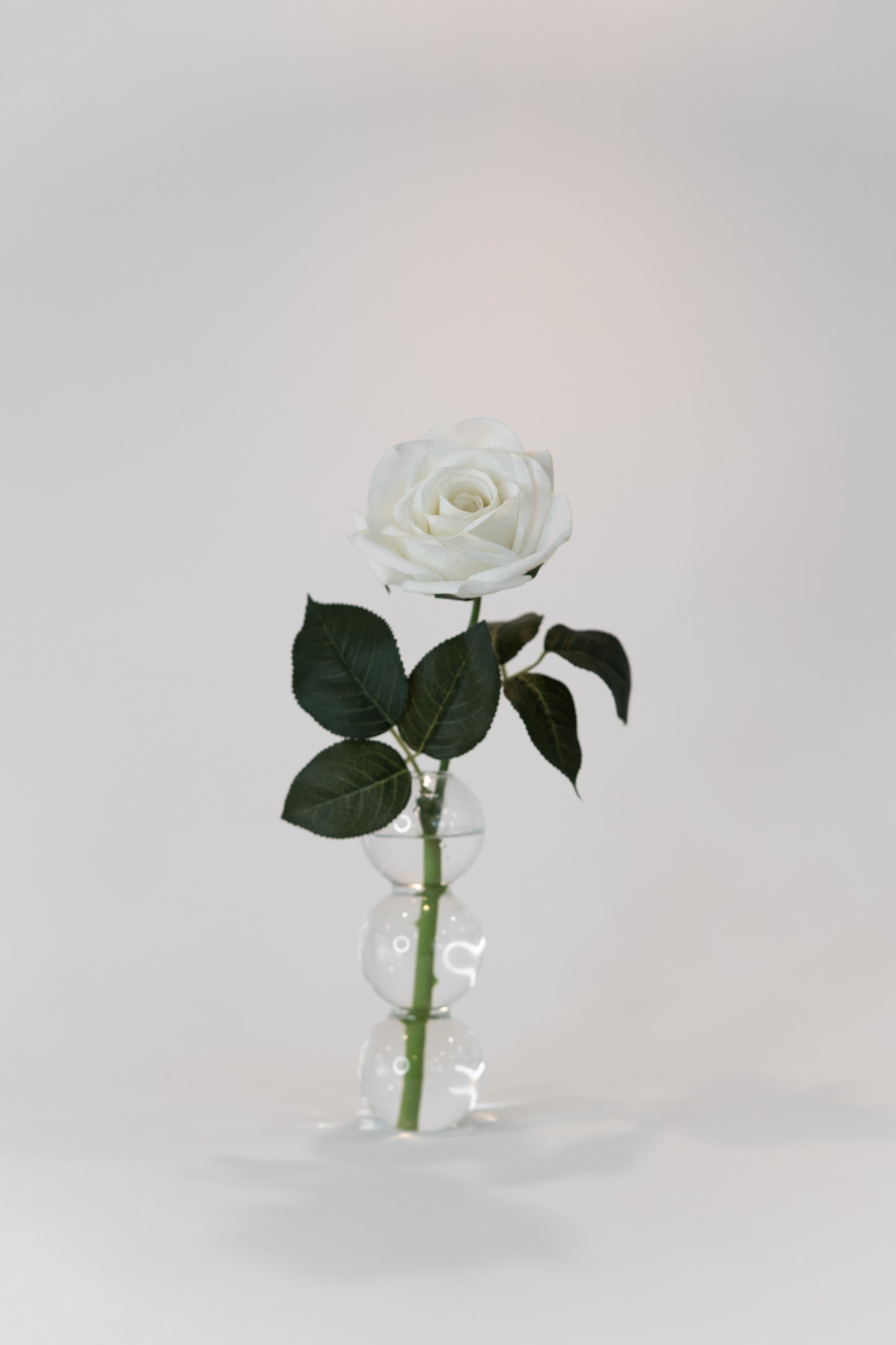 Grandiflora White Rose - Real Touch Artificial Rose for Weddings